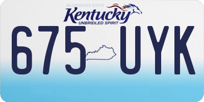 KY license plate 675UYK