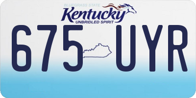 KY license plate 675UYR