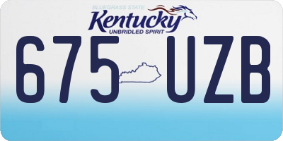 KY license plate 675UZB