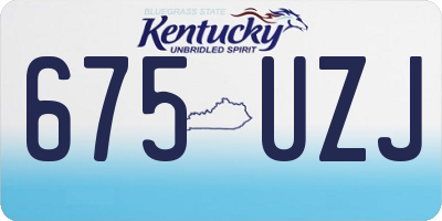 KY license plate 675UZJ