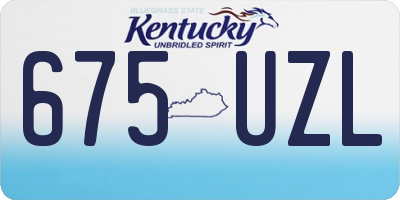 KY license plate 675UZL