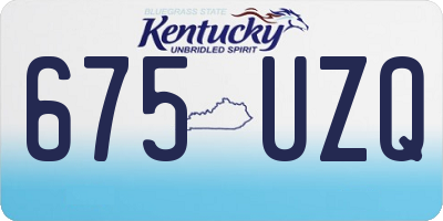 KY license plate 675UZQ
