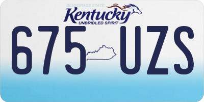 KY license plate 675UZS
