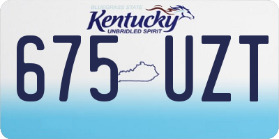 KY license plate 675UZT