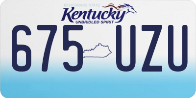 KY license plate 675UZU