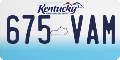 KY license plate 675VAM