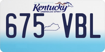 KY license plate 675VBL