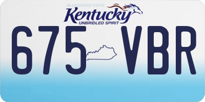 KY license plate 675VBR