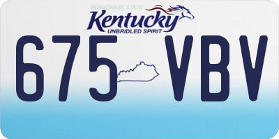 KY license plate 675VBV
