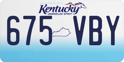 KY license plate 675VBY