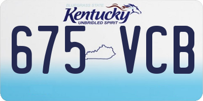 KY license plate 675VCB