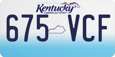 KY license plate 675VCF