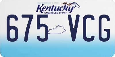 KY license plate 675VCG