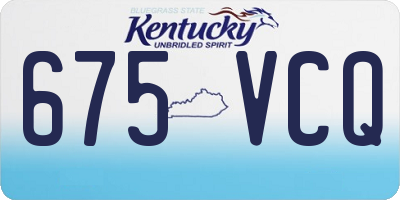 KY license plate 675VCQ