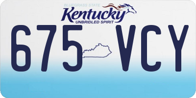 KY license plate 675VCY