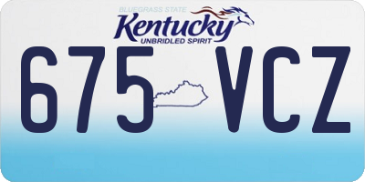 KY license plate 675VCZ