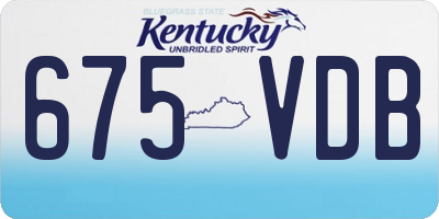 KY license plate 675VDB
