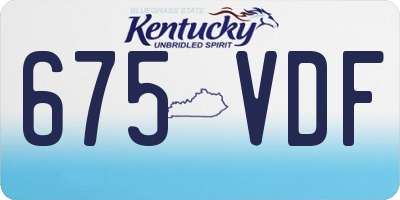 KY license plate 675VDF