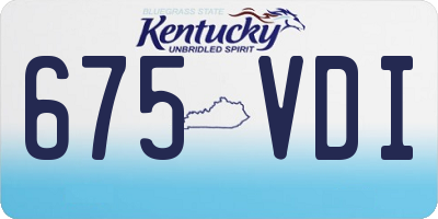 KY license plate 675VDI