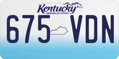 KY license plate 675VDN