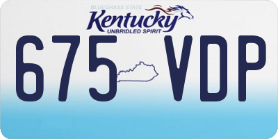 KY license plate 675VDP