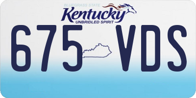 KY license plate 675VDS