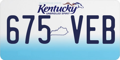 KY license plate 675VEB