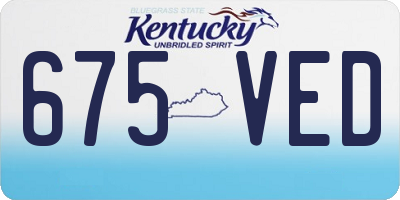 KY license plate 675VED