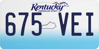 KY license plate 675VEI