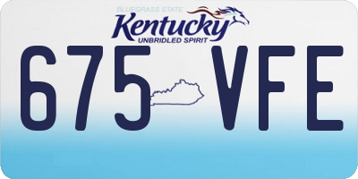 KY license plate 675VFE
