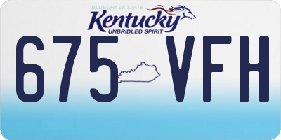 KY license plate 675VFH