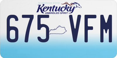 KY license plate 675VFM