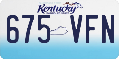 KY license plate 675VFN