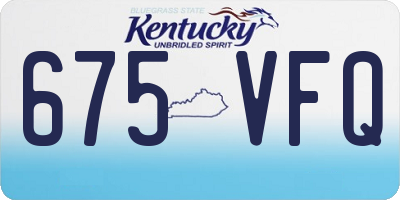 KY license plate 675VFQ