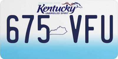 KY license plate 675VFU