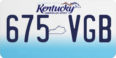 KY license plate 675VGB