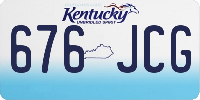 KY license plate 676JCG