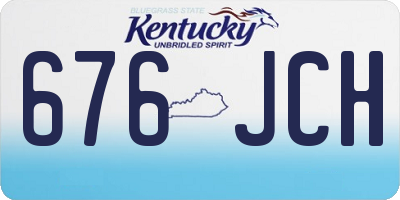 KY license plate 676JCH