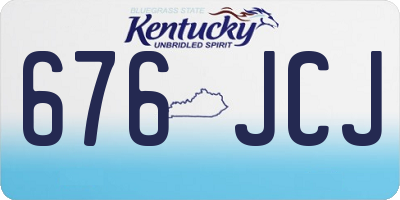 KY license plate 676JCJ