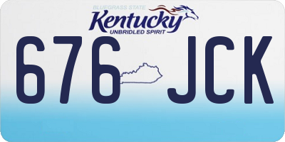 KY license plate 676JCK