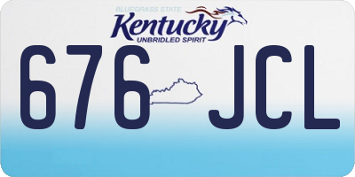 KY license plate 676JCL