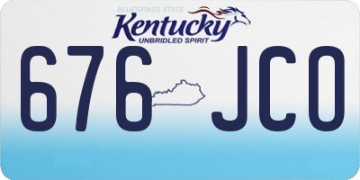 KY license plate 676JCO