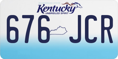 KY license plate 676JCR
