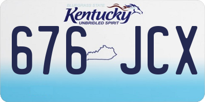 KY license plate 676JCX