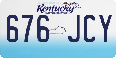 KY license plate 676JCY