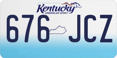 KY license plate 676JCZ