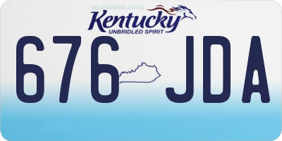 KY license plate 676JDA