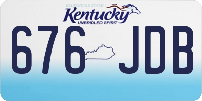 KY license plate 676JDB