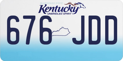 KY license plate 676JDD