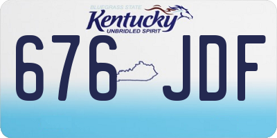 KY license plate 676JDF